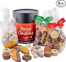 "Hallingers Genuss Manufaktur" dovanų krepšelio dovanų rinkinys "Kalėdos" - delikatesų mišinys su šokoladukais, migdolais, apelsinų skiltelėmis, elegantiškoje dovanų dėžutėje, kalėdinė "Premium" dovana, "Kalėdinis saldus mišinys"