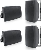 "Herdio" 6,5 colio 800 W lauko "Bluetooth" garsiakalbis, atsparus vandeniui, prie sienos tvirtinama garso sistema, daugiafunkcinis stiprintuvas, galingi bosai ir stereofoninis garsas, skirtas kiemui, verandai, garažui (juodas)