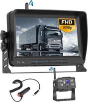 "Hikity" belaidis skaitmeninės atbulinės eigos kameros rinkinys su 7 colių jutiklinio ekrano monitoriumi, 1080P HD naktinio matymo IP68 vandeniui atspari automobilinė kamera, skirta lengvajam automobiliui, kemperiui, sunkvežimiui, visureigiui