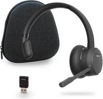 "Hybrid X" mono DECT ir "Bluetooth" ausinės - mono ausinės, 150 m atstumas, USB-A adapteris, skirtos "PC", "Mac" ir išmaniesiems telefonams, įskaitant kietąjį dėklą