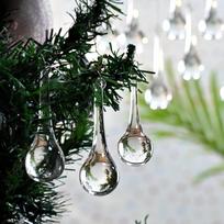 "IndianShelf" šviestuvo kristalai šviestuvo lašo formos ornamentai Skaidraus stiklo ornamentai 20 vienetų Skaidraus lašo formos kalėdiniai ornamentai kabantys kristalai, skirti centrinėms detalėms