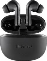 "Intenso Black Buds TWS True Wireless" ausinės T300A su aktyviu triukšmo slopinimu ir iki 35 valandų muzikos atkūrimo funkcija Mažos