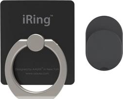 "iRing" išmaniojo telefono "Premium" stiliaus žiedo rankenos savęs fotografavimo stovas Mobiliojo telefono laikiklis stovo laikiklis "iPhone 6/6Plus 6S Galaxy 5 S6/Note", "HTC One", "Sony Xperia Z5 G4/Nexus 5", "Huawei G8/P8 A9/M9/Desire", juodas, jet bla