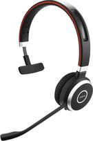 "Jabra Evolve 65" belaidės monofoninės ausinės ant ausų - "Unified Communications" sertifikuotos ausinės su ilga baterijos veikimo trukme ir USB "Bluetooth" adapteriu - juodos spalvos