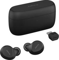 "Jabra Evolve2 Buds True Wireless In-Ear Bluetooth" ausinės su aktyviu triukšmo slopinimu (ANC) ir "Jabra MultiSensor" balso technologija - sertifikuotos naudoti su internetinių susitikimų programėlėmis - juodos spalvos
