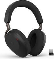 "Jabra Evolve3 85" belaidės "Bluetooth" ausinės per ausis su mikrofonu biurui, USB-A, AI balso skambučiai, adaptyvus aktyvus triukšmo slopinimas, 25 val. baterija, sertifikuota "MS Teams", juodos spalvos