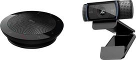 "Jabra Speak 510" garsiakalbis - nešiojamasis "Bluetooth" garsiakalbis ir "Logitech C920 HD PRO" interneto kamera, "Full HD 1080p", 78° matymo laukas, automatinis fokusavimas, aiškus stereofoninis garsas, ekspozicijos kompensavimas - juoda