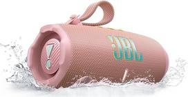 "JBL Charge 6" nešiojamasis "Bluetooth" garsiakalbis, 28 valandų baterijos veikimo laikas, atsparus vandeniui, dulkėms ir smūgiams, "Pro Sound" garsas su "AI Sound Boost", "Auracast Multi-Speaker", rožinis