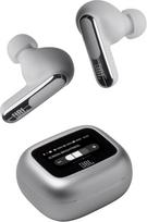 "JBL Live Beam 3" belaidės ausinės su "Bluetooth", 48 valandų baterijos veikimo laikas, "True Adaptive Noise Cancelling" ir didelės raiškos JBL signatūros garsas, atsparios vandeniui pagal IP55, su ausų kištukais, sidabrinės spalvos