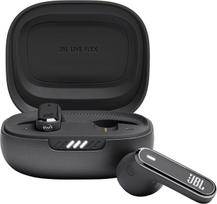 "JBL Live Flex" - "Bluetooth" ausinės į ausis su 40 valandų veikiančia baterija, slopinančios triukšmą ir atsparios vandeniui - juodos spalvos