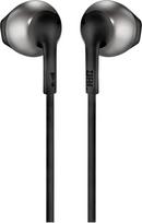 "JBL Tune 205" vidinės ausinės su vieno mygtuko nuotolinio valdymo pulteliu / mikrofonu - juodos spalvos
