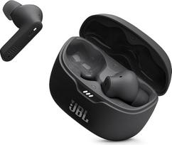 "JBL Tune Beam" - vandeniui atsparios tikros belaidės ausinės į ausis su triukšmo slopinimu - juodos spalvos - iki 48 valandų muzikos atkūrimo