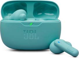 "JBL Wave Beam 2" belaidės "Bluetooth" ausinės į ausis su triukšmo slopinimu, 40 val. veikimo trukme, "JBL Pure Bass" garsu, išmaniąja aplinkos technologija ir kelių taškų jungtimi, mėlynos spalvos