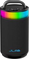 "JLab Epic Party" nešiojamasis didelis "Bluetooth" garsiakalbis su 16+ valandų veikiančia baterija - 100 W belaidis muzikinis langelis su RGB šviesa ir 360 laipsnių garsu, atsparus vandeniui pagal IP56, individualus ekvalaizeris, juodas