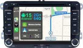 "JOYX Android 10" automobilinis radijas, tinkamas "VW Passat/Golf/Skoda/Seat" - GPS 2 DIN - atbulinės eigos kamera Mikrofonas "Canbus Free" - 2G + 32G - 7 colių - Palaiko DAB palydovinės navigacijos valdymą vairu 4G WiFi BT5.0