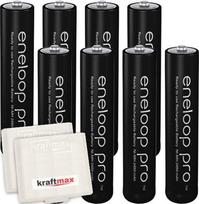 "Kraftmax Panasonic Eneloop PRO XX" AAA/mikro įkraunamos baterijos - naujausios kartos 950 mAh didelio našumo įkraunamos baterijos "Kraftmax" įkraunamų baterijų dėžutėse V5, 8 vnt.