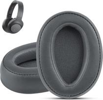 "Krone Kalpasmos" ausinių pagalvėlės "Sony WH-H900N", suderinamos su MDR-100ABN ausinėmis per ausis, minkštos atminties putų baltyminės odos pakaitinės ausinių pagalvėlės ausinių remonto dalis PU krepšys (pilka)