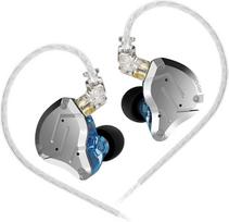 "KZ ZS10 Pro" laidinės vidinio monitoriaus ausinės, "KZ HiFi" ausinės su 4 subalansuotais armatūriniais garsiakalbiais ir 1 dinaminiu garsiakalbiu, profesionalios IEM ausinės būgnininkams ir muzikantams, mėlynos, be