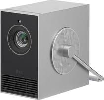 "LG Electronics" HU710PB "CineBeam Q" lazerinis kompaktiškas 4K UHD projektorius, iki 120 colių, 500 liumenų, automatinis vaizdo nustatymas, HDMI 2.1, USB-C, "webOS 6.0", "LG ThinQ