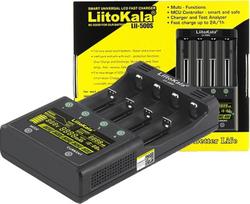 "LiitoKala Lii-500S" 18650 akumuliatorių įkroviklis greitasis įkroviklis su LCD ekranu ir jutikliniu valdymu, 4 lizdų AA akumuliatorių įkroviklis su 12V3A adapteriu, skirtas 10400 21700 Li-Lion AA AAA NI-MH NI-CD