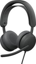 "Logitech Zone Wireless 2 ES for Business" - belaidės ausinės su triukšmo slopinimu ir adaptyviuoju hibridiniu ANC, "Bluetooth", USB-C ir USB-A, sertifikuotos "Microsoft Teams" - grafito spalvos