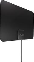 "Meliconi Easy Fit" TV antena sustiprinta itin plona, suderinama su DVB-T2 HEVC, DVB-T, DAB+, 4G/5G filtru, maitinama per USB 5V, lengvai montuojama, pridedamos dvipusės lipnios pagalvėlės