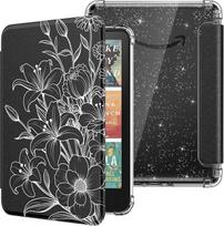 "MoKo" dėklas naujam 7 colių "Kindle Paperwhite 2024 12th Gen" ir "Kindle Coloursoft Signature Edition 2024", itin skaidrus, minkštas, lankstus, blizgantis TPU dėklas, lengvas dėklas su automatinio budėjimo/užmigimo funkcija, linijinė gėlė