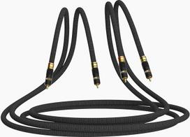 "Monosaudio" aukštos klasės RCA kabelis 2 m A202R, 5N OFC sidabru padengtas varis, 24K paauksuoti kontaktai, dvigubai ekranuotas pintas stereofoninis kabelis, skirtas CD grotuvui, patefonui, stiprintuvui ir garsiakalbiui (5 x 0,5 mm)
