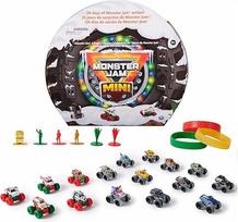"Monster Jam" mini advento kalendorius Kalėdos 24 dienų mini sunkvežimiai ir aksesuarai 1:87 mastelio vaikiškas žaislas berniukams ir mergaitėms nuo 3 metų