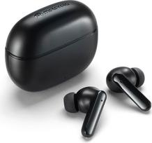 "Motorola Moto Buds 125" tikros belaidės ausinės, greitas suporavimas, atsparios vandeniui, 17 valandų trukmės, USB-C įkrovimas, juodos spalvos