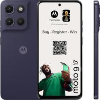 "Motorola Moto g17" nuo įbrėžimų apsaugotas 6,72" FHD+ ekranas "Corning Gorilla Glass 3" vandeniui atsparus išmanusis telefonas 50 MP kamera 4/128GB 5100 mAh TurboPower įkrovimas Pantone Evening Blue + apsauginis dangtelis