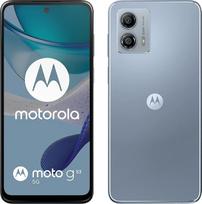 "Motorola Moto" (g53 5G, 16,5 cm 120 Hz ekranas, 50 MP kamera, "Dolby Atmos" stereo garsiakalbis, 5000 mAh baterija, "TurboPower" įkrovimas, 5G, "Snapdragon 480+" procesorius, 4/128GB, dvi SIM kortelės), sidabrinė, arktinė