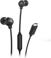 "Motorola Sound Earbuds 3C-S" vidinės ausinės su mikrofonu, patogiai prigludusios, laisvų rankų skambučiai, aukštos raiškos garsas, saugus prigludimas, USB-C prievadas, juodos spalvos