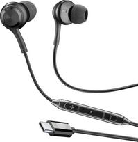 "Music Sound" - Ausinės į ausis - Laidinės ausinės su mikrofonu - Suderinamumas su USB-C - Metalinės detalės - Spalva: juoda