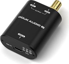 "Nobsound Douk Audio U2" USB-Toslink optinis ir koaksialinis keitiklis su skaitmenine sąsaja, skirtas kompiuteriui, nešiojamajam kompiuteriui, "Android" mobiliajam telefonui, juodas