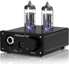"Nobsound P32" elektroninis ausinių stiprintuvas: 1000 mW HiFi stalinis stiprintuvas 24-600Ω ausinėms ir namų garsiakalbiams, 3,5 mm/6,35 mm lizdai, keičiamos lempos ir operacinis stiprintuvas
