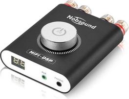"Nobsound NS-20G" mini skaitmeninis galios stiprintuvas "Bluetooth Hi-Fi Stereo" stiprintuvas 100 W + 100 W su maitinimo šaltiniu (juodas)
