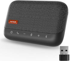 "Nuroum A15 Bluetooth" konferencijų garsiakalbis su 4 mikrofonais, 3 m 360° balso atpažinimas, triukšmo mažinimas, prijungimas per "Bluetooth" / raktą / USB-A/C, suderinamas su komandomis / didinimu, skirtas biurui / namų biurui,