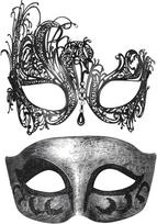 "Oidea Paar-Masken-Set": Kuo daugiau: Funkelnde Strass-Metall-Maske, venezianische Party-Maske, Halloween-Kostüm, Abschlussball, Karnevalsmasken