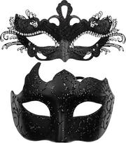 "Oidea" maskarado kaukių rinkinys poroms: Rhinestone Metal Cosplay Venetian Party Mask Halloween Costume Carnival Mask