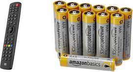 "One For All Contour 8" universalus televizoriaus nuotolinio valdymo pultas - 8 galinių įrenginių valdymas - TV priedėlis DVD Blu-Ray Aux ir garso įrenginiai - URC1280 ir "AmazonBasics" veikimo baterijos šarminės, AAA, 12 vnt.