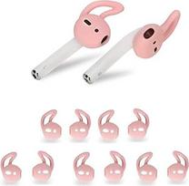 "OneCut" 5 poros silikoninių ausinių, suderinamų su "AirPods 1" ir "AirPods 2", "Anti-Drop" ausų kabliukais, geliniais ausinių priedais (rožinės spalvos)