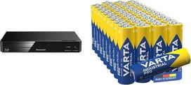 "Panasonic" DMP-BDT167EG kompaktiškas 3D "Blu-ray" grotuvas "Full HD Upscaling" ir "Varta" baterijos AA