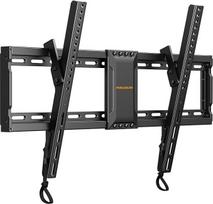 "Perlegear" televizoriaus sieninis laikiklis, pakreipiamasis televizoriaus laikiklis 37-82 colių plokštiems ir lenktiems LED/LCD/OLED/plazminiams televizoriams, maksimalus VESA 600 x 400 mm, 60 kg keliamoji galia, su reguliuojamais ištraukiamais lynais