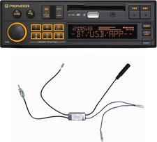 "Pioneer" SXT-C10PS-AE 1-DIN automobilinis radijas: retro dizainas ir naujausios technologijos, "Bluetooth", DAB+, USB, AUX, RGB apšvietimas, 13 juostų ekvalaizeris, komplektas su DAB antenos dalikliu