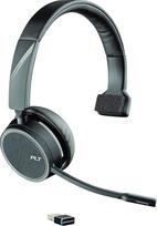 "Plantronics Voyager 4210 UC USB-C" ausinės (Poly) - monofoninės "Bluetooth" ausinės su mikrofonu ant galvos ir triukšmo slopinimu - jungiamos prie kompiuterio, "Mac" ir mobiliojo telefono - suderinamos su "Teams", "Zoom" ir kt.