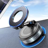 "PlusAcc" magnetinis telefono laikiklis automobiliui - "Nano Gel" siurbimo telefono laikiklis, 360° kampu pasukamas sulankstomas nešiojamas stiprus magnetinis stovas "iPhone17/16/15/14/14/13/12 Pro/Pro Max" ant prietaisų skydelio