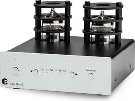 "Pro-Ject Tube Box E" visiškai diskretiškas elektroninių lempų Phono preampas (sidabrinis)