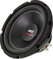 "Pyle" 1 žemųjų dažnių garsiakalbis PLPW10D 25,00 cm 250 mm 10 colių 500 W RMS 1000 W max Dvigubas ritinys 4 + 4 omų DVC dvigubo balso ritinys vienam automobiliui, 1 vnt.