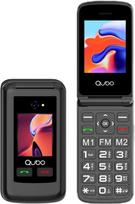 "Qubo" apverčiamasis telefonas senjorams GSM mobilusis telefonas senjorams 2,4 + 1,77 colių ekranas Didelio garsumo SOS funkcija Dviejų SIM kortelių palaikymas Greitas skambutis FM radijas Žibintuvėlis